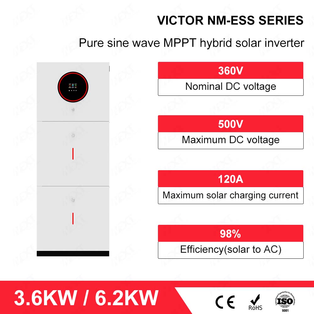 Sistema de energía para el hogar inversor de batería de alto voltaje 3.6KW 24V On/Off grid inversor solar fabricante de sistemas de almacenamiento de energía