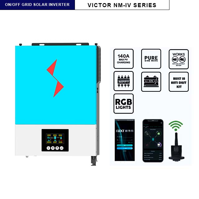 SIGUIENTE 6.2KW 48V Híbrido On/Off Grid Solar Todo en Uno Inversor Sistemas de Energía Solar Inversores de Onda Sinusoidal Pura 120A MPPT Incorporado